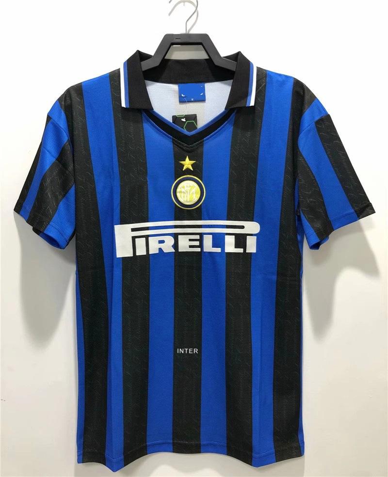 

Reproduction of the 97-98 season Inter home and away retro old jersey, the big Luo Recoba Zamorano football jersey S