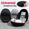 Estojo Universal para Fones de Ouvido para Sony WH-1000XM4 MDR-ZX100 WH-CH720N Bolsa de Armazenamento para Headset Caixa Rígida para Transporte de Fones de Ouvido