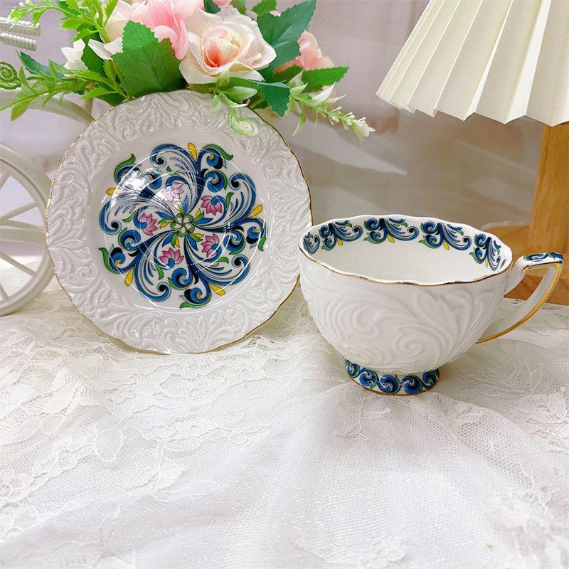 British foreign trade export ceramic coffee  household breakfast afternoon tea set flower tea  good-looking cup set