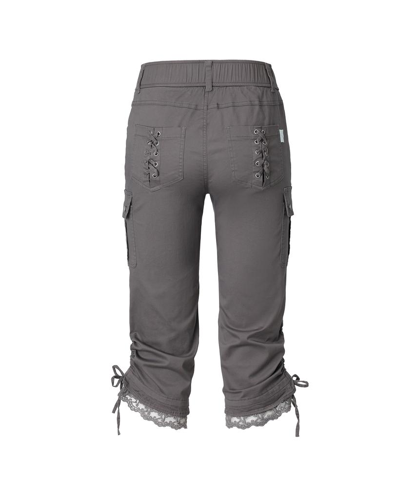 Mileko Lace Corset Capri Pt Plum Gray