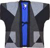 Authentic Kurume Style Padded Yakko Hanten Patchwork Design Free Made In [Yoshiwaka] (short Coat)! (black), Sleeveless, Men's Size, Japan.