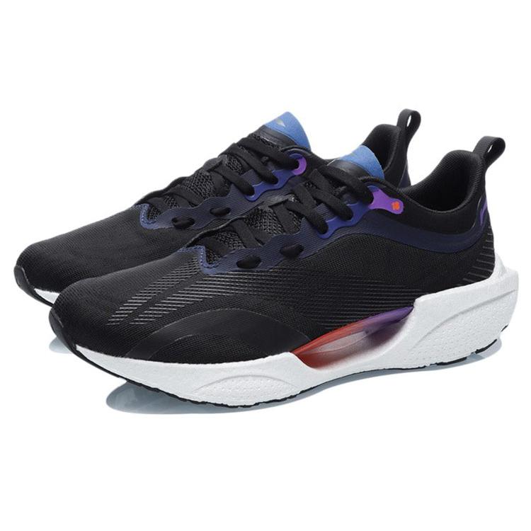 New LiNing Super Light 18 Low Top Running Shoes Women's Black Blue ARMR008-2