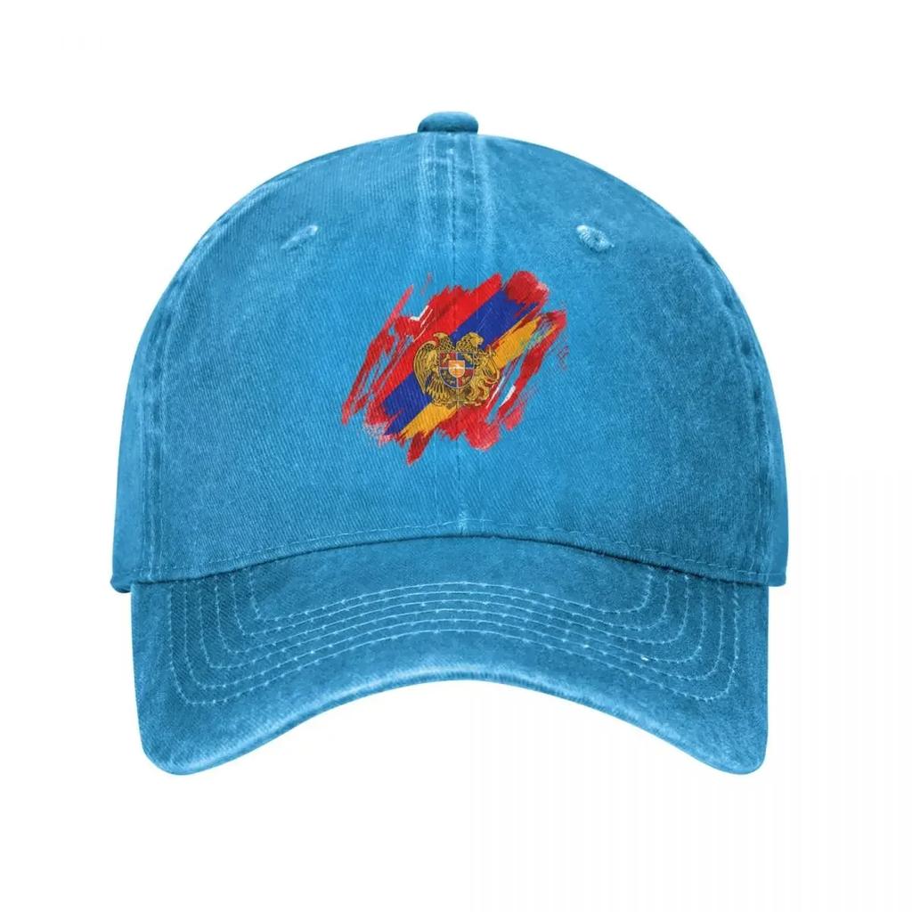Vintage Pferdeschwanz Baseball Cap Snapback Sonnenhut Armenien Flagge Frühling Herbst Mütze Hüte Armenische Flagge gewaschene Baumwolle Casquette Vintage