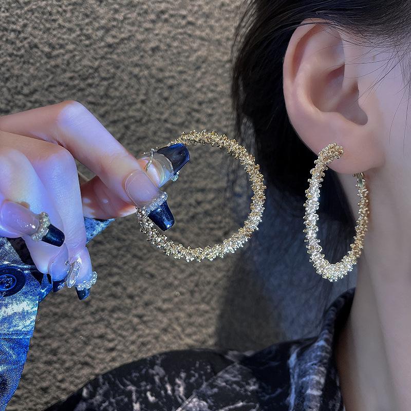 New Fashion Trend Unique Design Elegant Delicate Geometric Round Earrings For Women Jewelry Wedding Party Premium Gifts