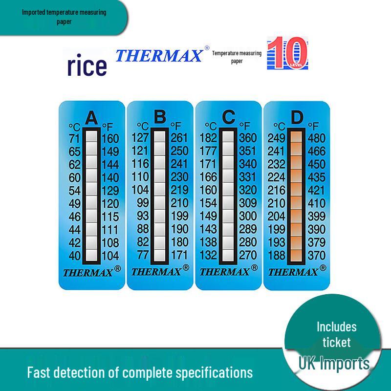THERMAX UK Importovaný laboratorní teplotní testovací papír (CN verze)