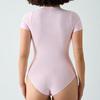 Seamless Short Sleeve Yoga Bodysuit - Nude Feeling