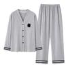 SHYLANZI Cotton Loungewear Button Cardigan Set Women's 100% Pajamas, Fall/Winter, V-Neck