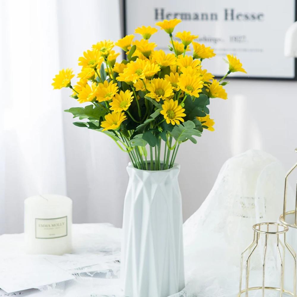 21 Heads Artificialflower Autumn Silk Daisy Bouquet Decor Vase Home Wedding Decor Household Products Holiday Party DIY Gift Box