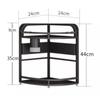 Modern Black Stainless Steel Corner Kitchen Shelf