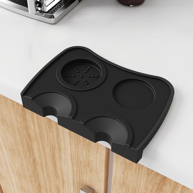 Espresso Coffee Tampers Mat Anti Station Press Tampering Holder Corner Mat Pad Silicone Coffeeware WDT Tools Tamping Barista!