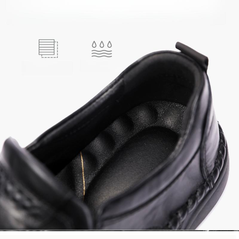 Men's Hollow Leather Shoes Handmade Moccasins Loafers Slip On Flats Walking Shoes