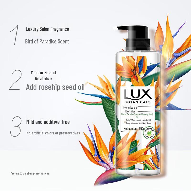 LUX Paradiesvogelblume & Hagebutte Botanisches Duschgel 550g