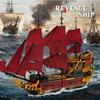 5600PCS Queen Anne's Revenge Building Blocks Pirate Ship Model Educational DIY Desktop Decoration Toy Holiday Gift for Kids