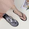 Women's Jelly Flip-Flops: PVC Flat Transparent Beach Shoes