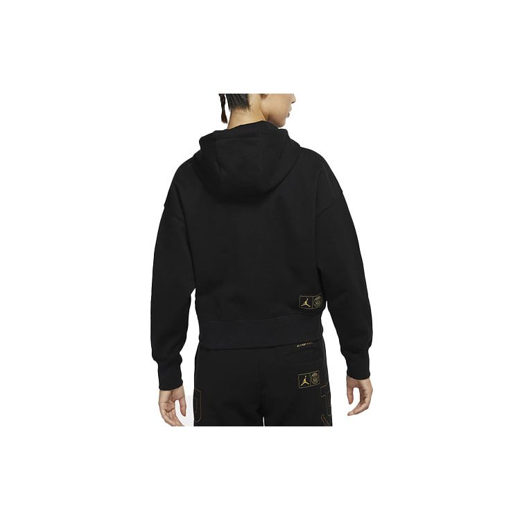 Jordan Logo Print Pullover Hoodie Women Hoodie Black CW3926-010