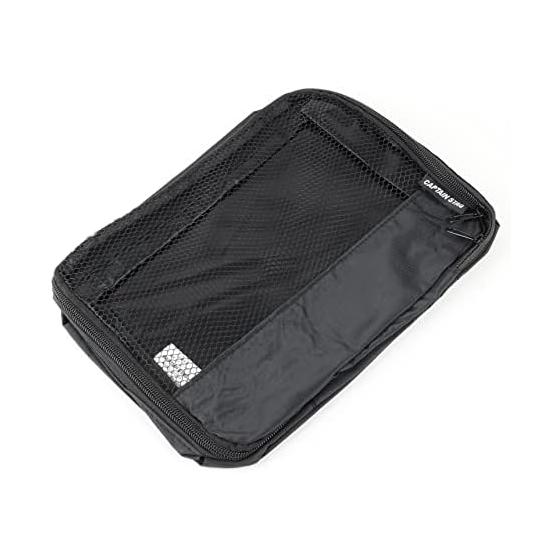 CAPTAIN STAG Travel Pouch Travel Case Gadget Case Travel Business Trip Packing Clothes Storage Width 25 X Depth 19 X Height 9cm S Size Black UV-3006
