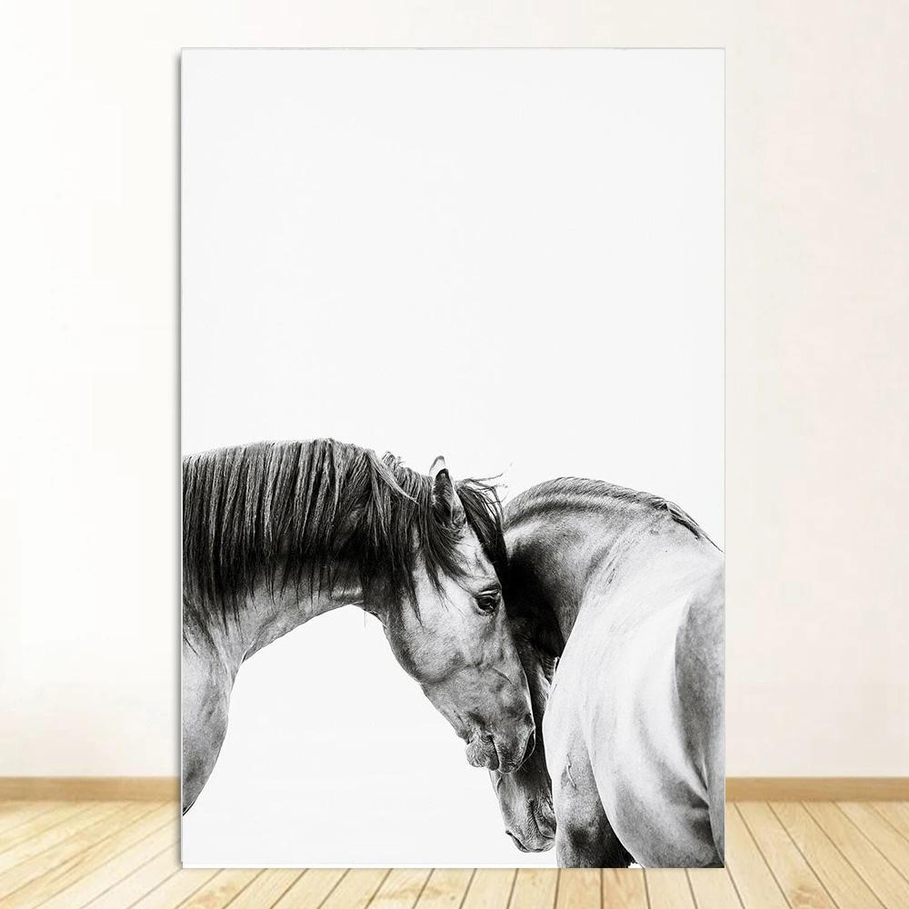 

Черно-белый портрет лошади, постер, печать на холсте, картина с изображением бегущих лошадей, настенное искусство, картина для декора комнаты в фермерском доме 20x30cm