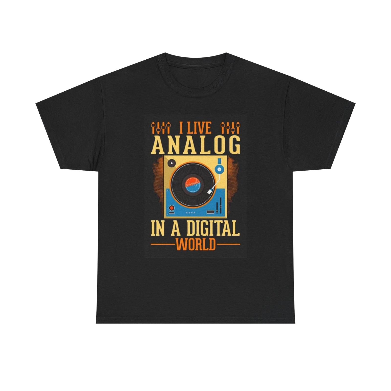 Men s and Women s T-shirts Record Player Graphic L
