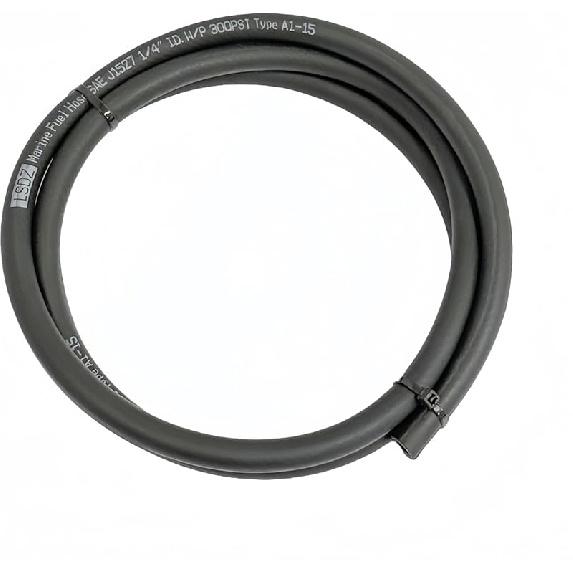 3/8'' Marine Fuel Hose Feed Line Rubber Type A1-15 / SAE J1527 Standards Fits For Ships And Marine Equipment (3/8 Inch 25Ft)