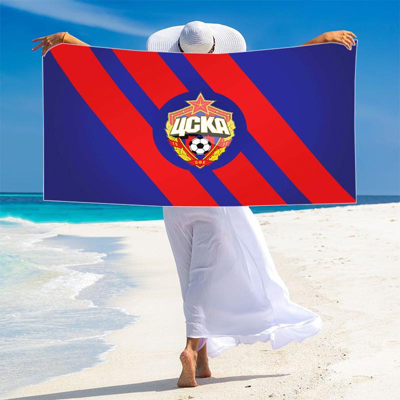 PFC CSKA Moscow Logo Print Beach Towel, Large Soft Quick Dry Towel for Beach Camping Swimming