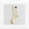 Female Summer Trend All Match Letter Embroidery Broken Hole Antibacterial Deodorant Cotton Socks
