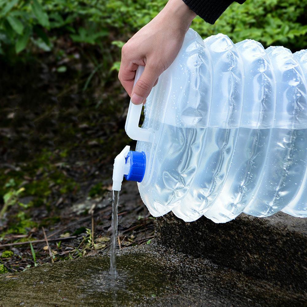Collapsible Water Bucket Camping Foldable Water Carrier Outdoor Portable Water Storage Bag Hiking Collapsible Water Container
