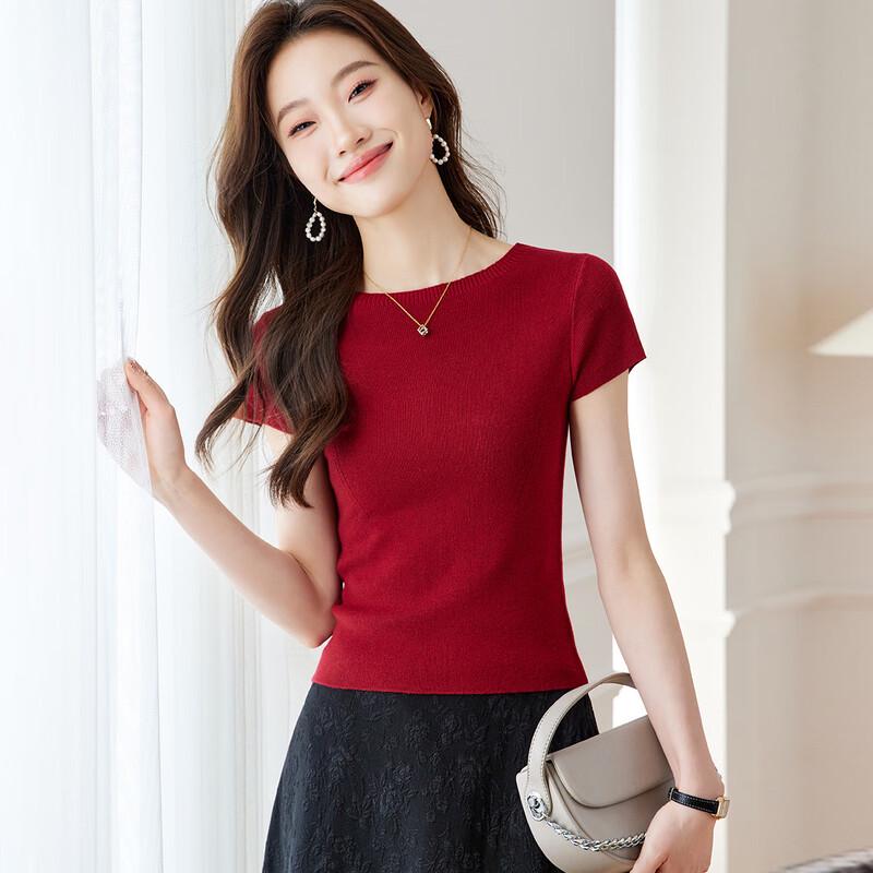 

Srcr Women s Slim Fit Silk Blend Short Sleeve T-Shirt XL