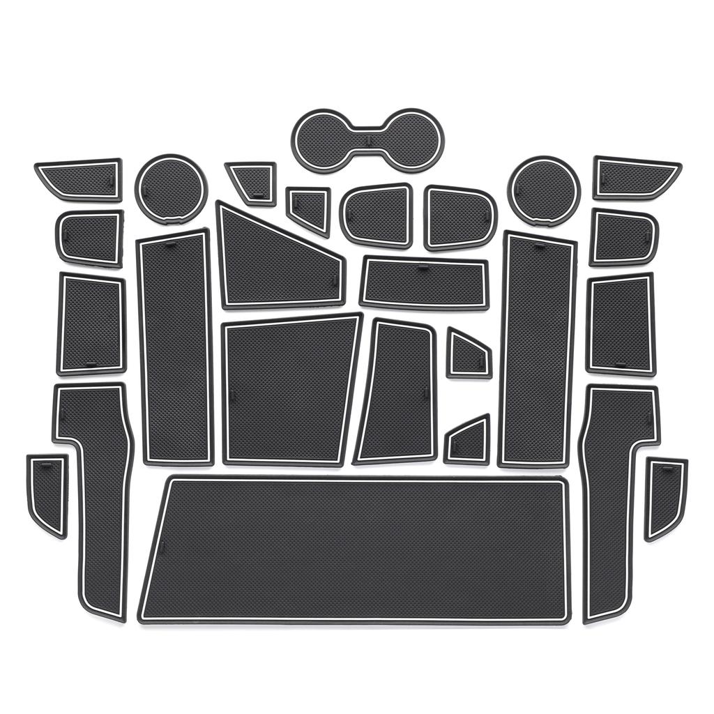 Rutschfeste Tor-Schlitzmatte für Cadillac Lyriq Türrillen-Pad Becherhalter Innenraumzubehör 26 Stück/Set