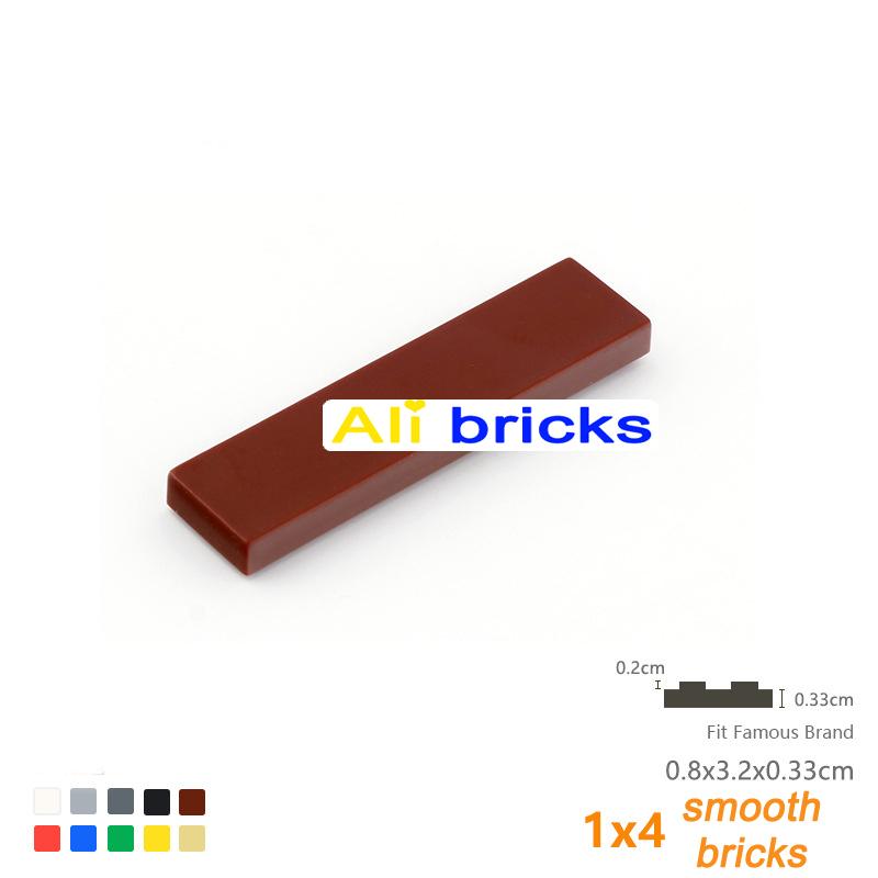120pcs DIY Building Blocks Thin Figure Bricks Smooth 1x4 Dots Educational Creative Toys for Children Size Compatible With 2431