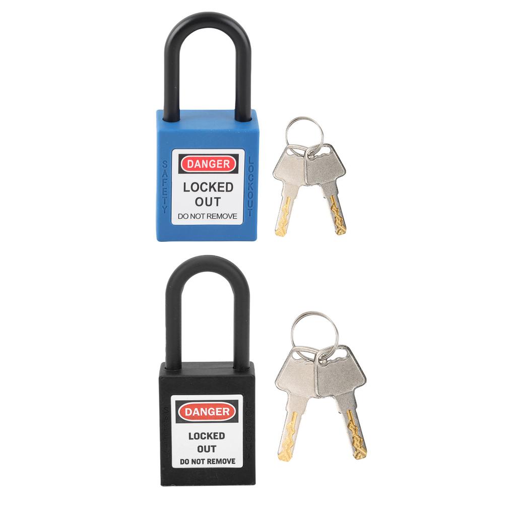 38mm Lockout Tagout Schloss Nylon Erosionsbeständig Isoliertes Sicherheitshängeschloss mit Schlüssel