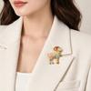 Beautiful Goat Enamel Brooch -inlaid Rhinestone Brooch Trendy Animal Pin  Wedding