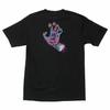 Santa Cruz SCREAMING OBSCURE HAND Skateboard T Shirt BLACK