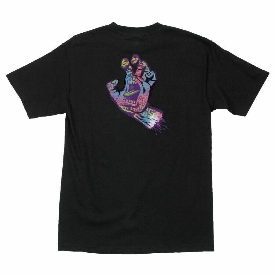 Santa Cruz SCREAMING OBSCURE HAND Skateboard T Shirt BLACK XXXL