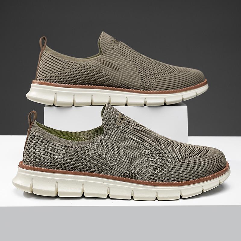 Flying woven surface breathable and lightweight sports shoes overalls men's shoes 48 casual shoes 47 fashion trend loafers large size