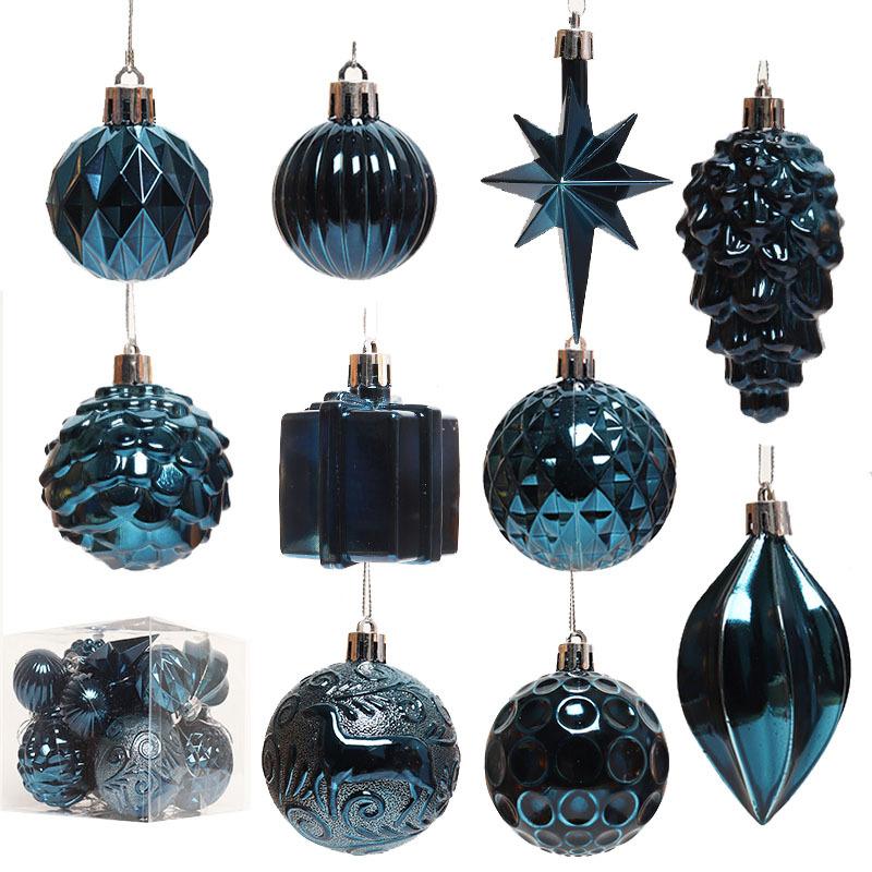 12 Stück Metallische Tropfen Weihnachtsbaumkugeln Dekorationen für Weihnachtsbaum