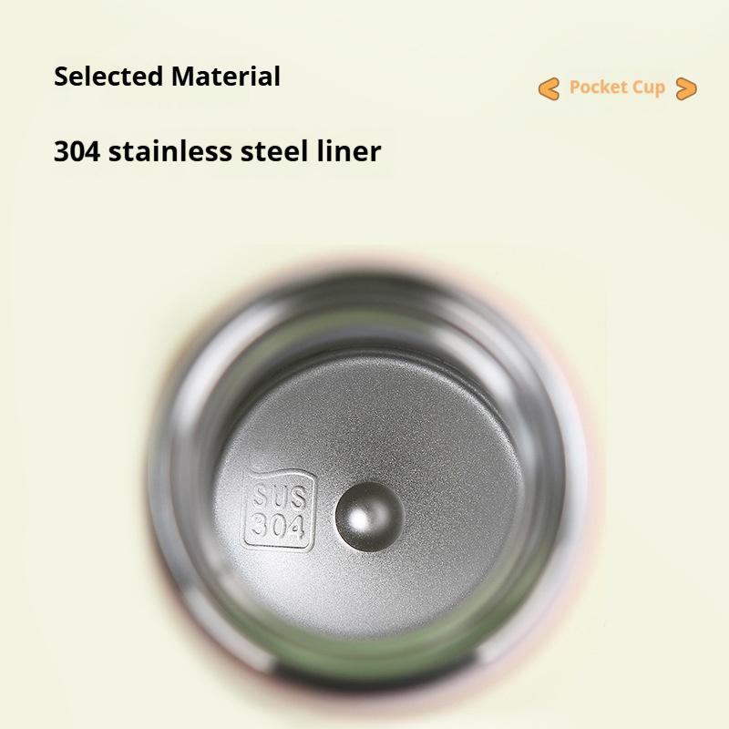200ML/300ML Stainless Steel Pocket Cup Mini Insulated Cup Car Vacuum Flasks Coffee Cup Portable Leak-proof Thermal Water Bottle