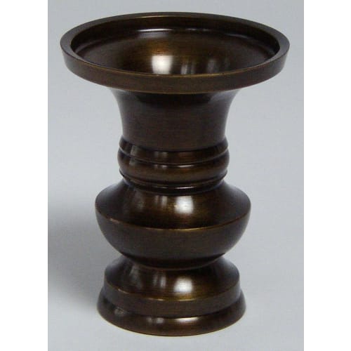 

Brass Flower Vase, Upper Round, Colored, Size 2.5 / Buddhist Altar Supplies, Memorials, Tendai, Nichiren, Soto, Shingon, Brass, Vase, Buddhist Flowers