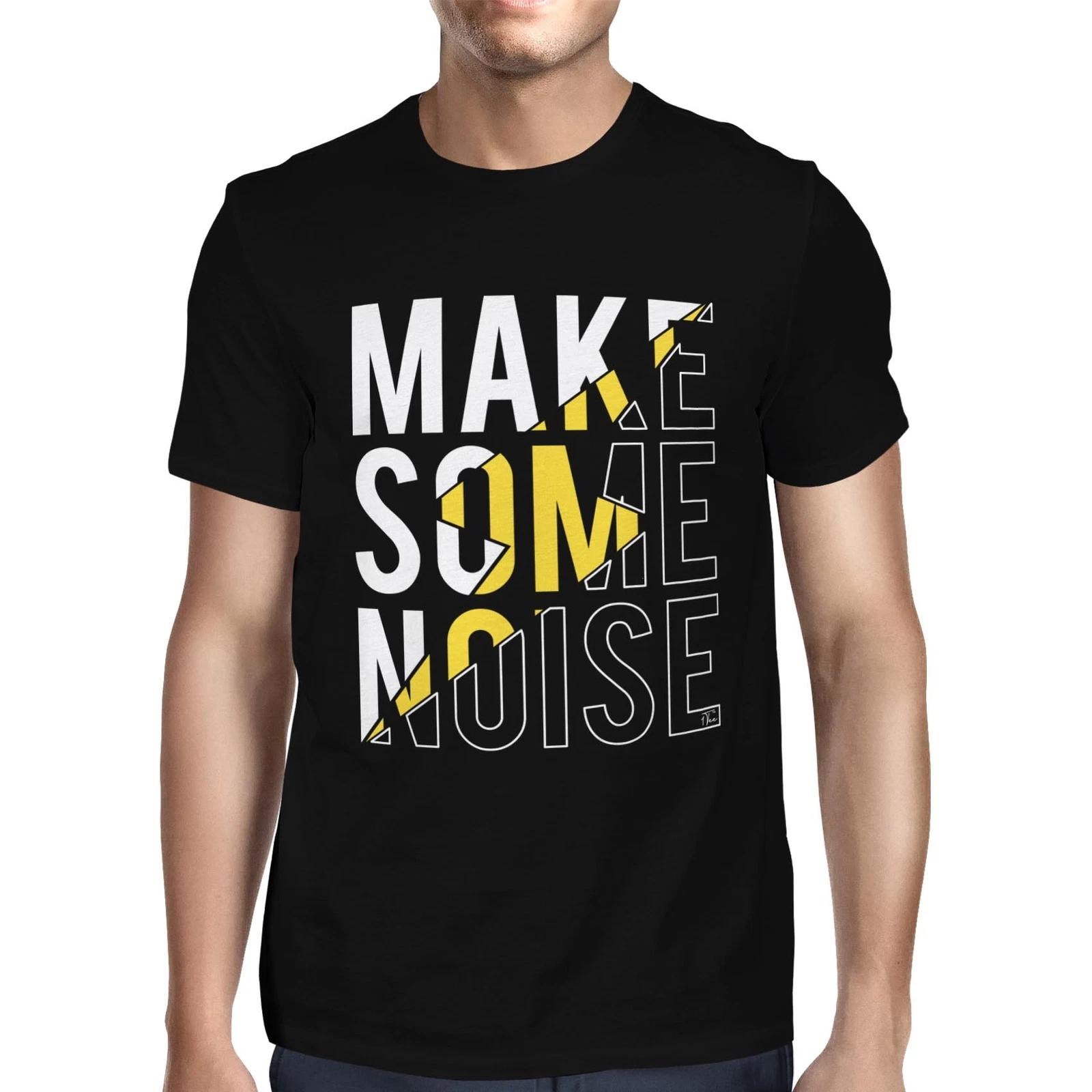 1Tee Mens Make Some Noise Slogan T-Shirt S