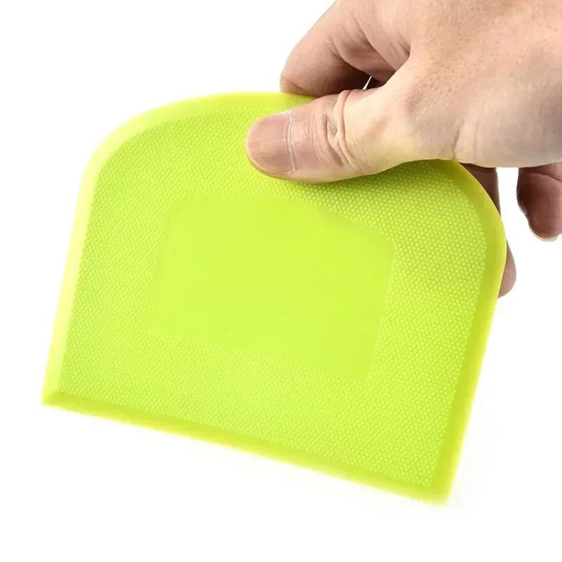 Silikongebäckschneider Teigmesser Weicher Kuchenschaber Spatel Backwerkzeug Küchenzubehör Doppelseitiges Schneidemesser