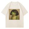 Lustiger Frosch Grafikdruck Y2K T-Shirts Unisex Sommer Gothic Pop Lässige Mode Oberteile Unisex Harajuku Kurzarm-T-Shirts Jugendliche