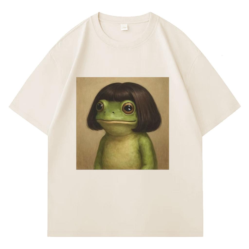 Lustiger Frosch Grafikdruck Y2K T-Shirts Unisex Sommer Gothic Pop Lässige Mode Oberteile Unisex Harajuku Kurzarm-T-Shirts Jugendliche