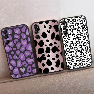 Leopardprint mönstrat telefonfodral för Samsung S24 S23 Ultra Plus A55 A54 A35 A34 A25 A24 A23 A15 A14 4G 5G för Samsung A54 Stötsäkert stötfångarskydd