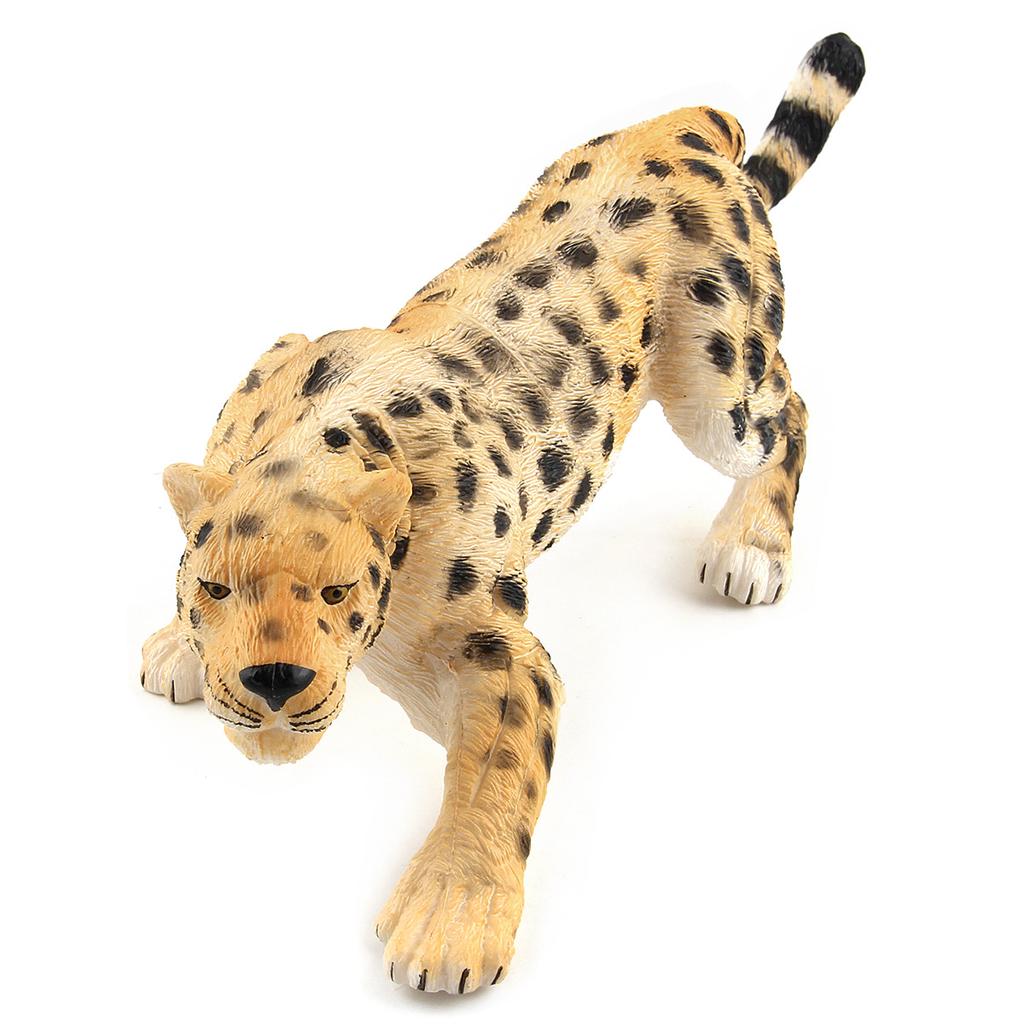 English Animal World Wild Mammal Cognition Plastic Hollow Leopard Figure Model Toy Ornament
