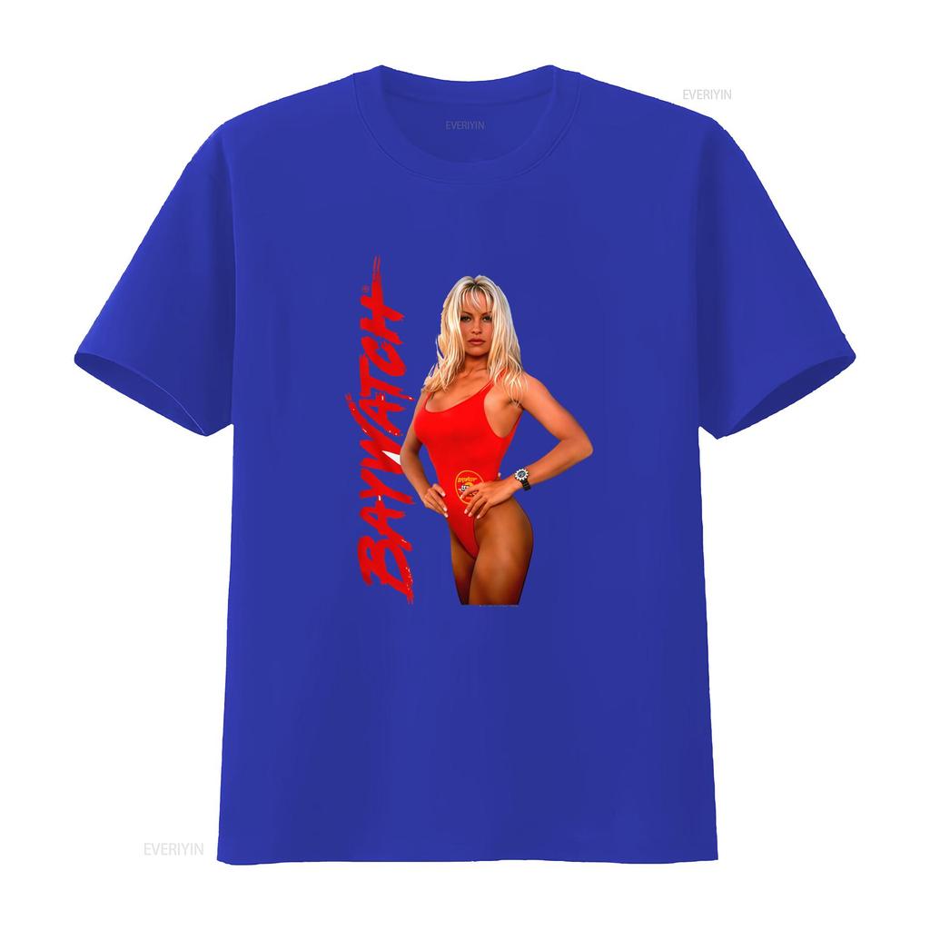 Baywatch Pamela Anderson Unisexs T Shirt 2X TV Beach Babe Lifeguard CJ Parker 2015 Red Print Design Vintage Soft