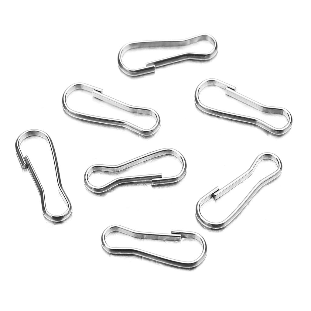 Stainless Steel Round / Flat 3 Word Buckle B-Shaped Buckle Bracelet Necklace Pendant Connector DIY Jewelry Making