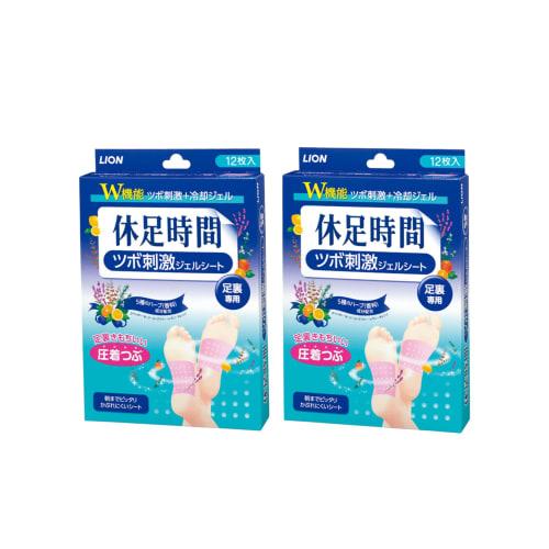 

Kyusoku Jikan Acupressure Gel Sheets, 12 sheets (4 sheets x 3 packs) x 2 boxes