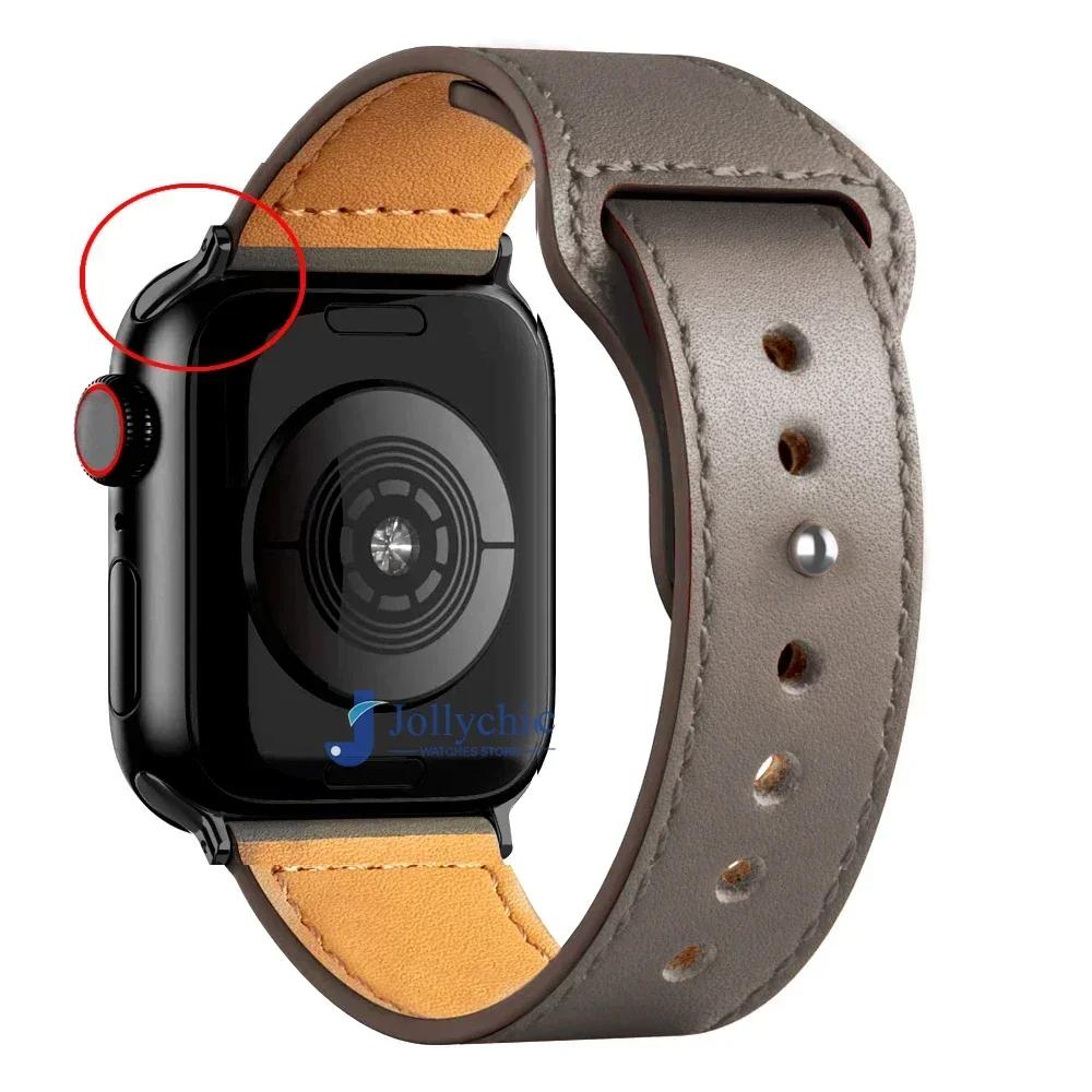 Watchband Leather Strap for Apple Watch Band 44mm 45mm 41mm 40mm 42mm 38mm 49mm 45 Mm Correa Bracelet IWatch Series 8 Ultra 3 6 SE 7 Strap