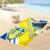 Leeds United Logo Aufdruck Strandtuch, Großes Weiches Schnelltrocknendes Handtuch für Strand Camping Schwimmen