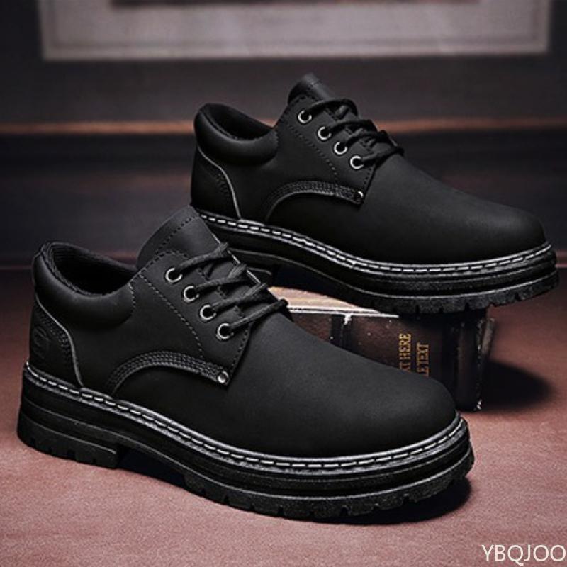 

Мужские повседневные туфли с низким вырезом, мужские больших размеров, осенне-зимние, простые, удобные, универсальные, противоскользящие, износостойкие мужские туфли 39 чёрный