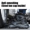 Labor Protection Shoes Men's Breathable, Anti-smashing, Anti-puncture, Steel-clad Toe Work Shoes, Safety Protective Shoes, Breathable, High-top